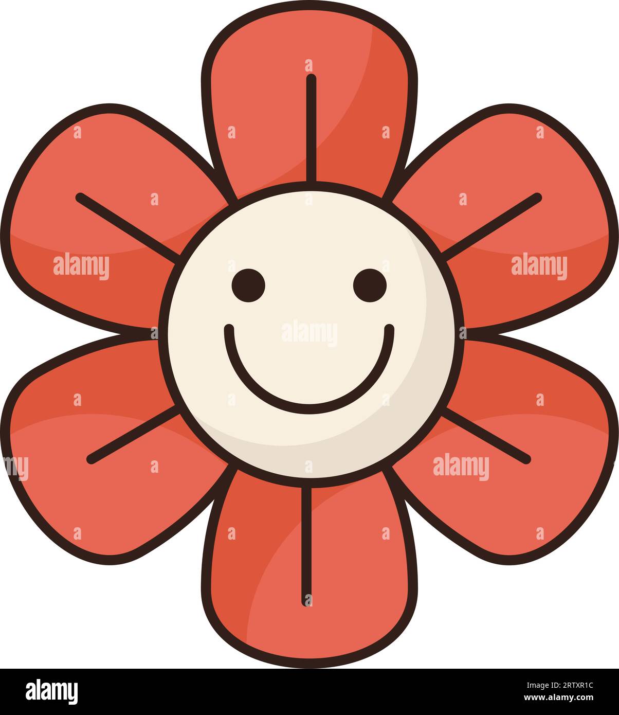 smiley flower retro icon isolated Stock Vector Image & Art Alamy