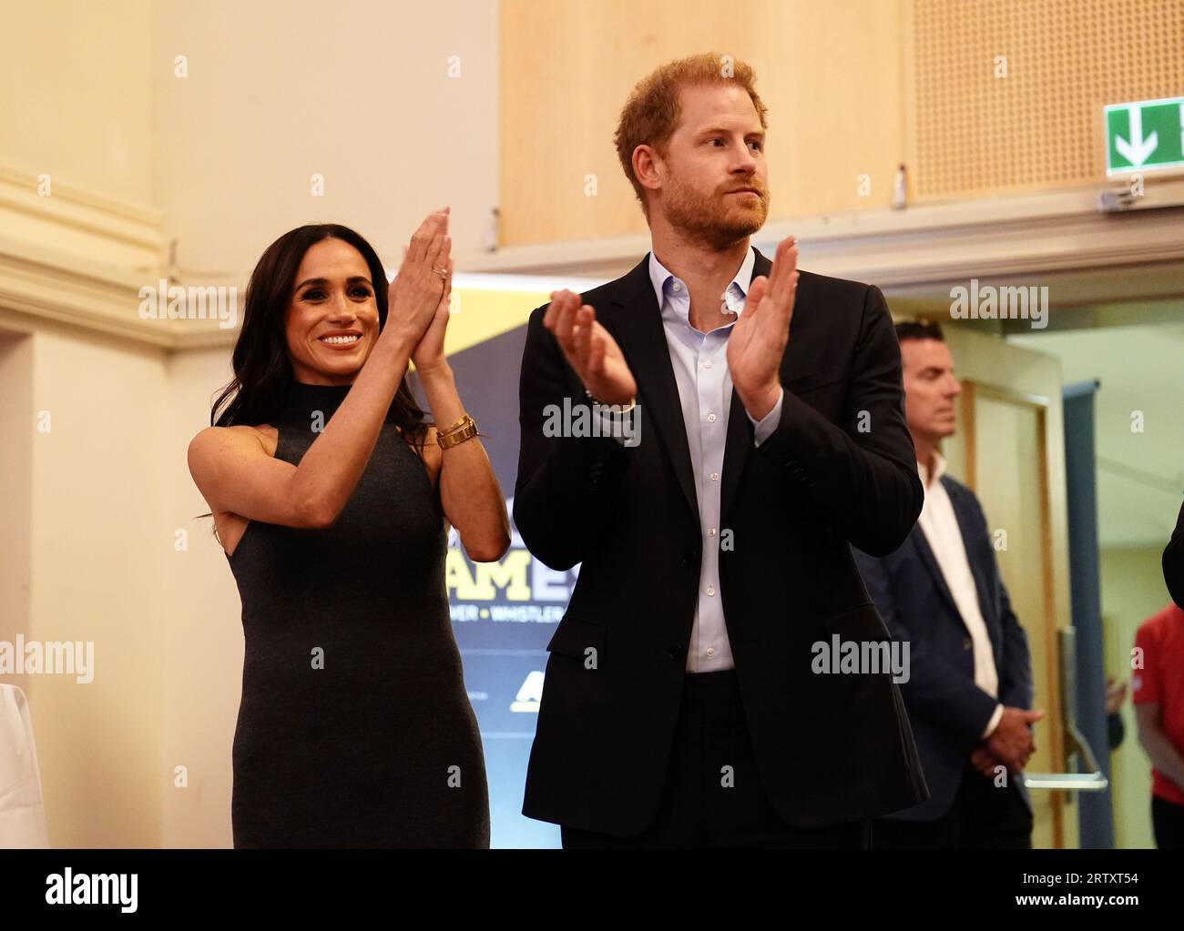 The Duke and Duchess of Sussex at the IG25 and Team Canada Reception at the  Hilton Hotel during the Invictus Games in Dusseldorf, Germany. Picture date:  Friday September 15, 2023 Stock Photo - Alamy