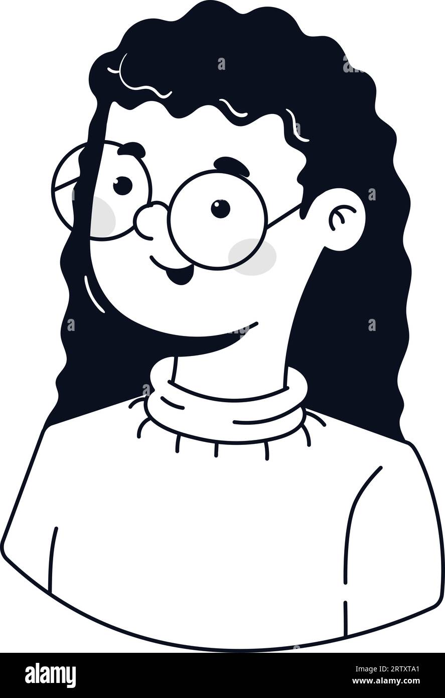 Curly hair cheap doodle