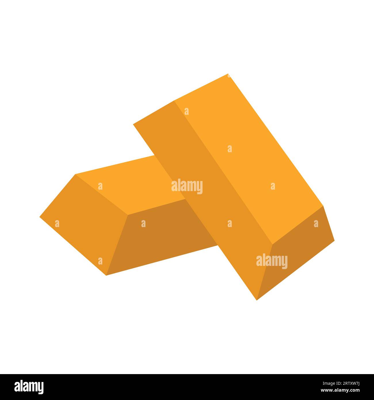 Gold bars. Vector illustration in a flat style. Gold Stock Vector Image