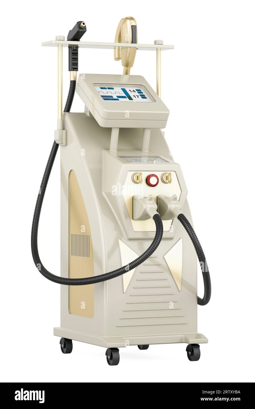 Laser Tattoo Removal Machine for Hair Removal and other cosmetic procedures. 3D rendering