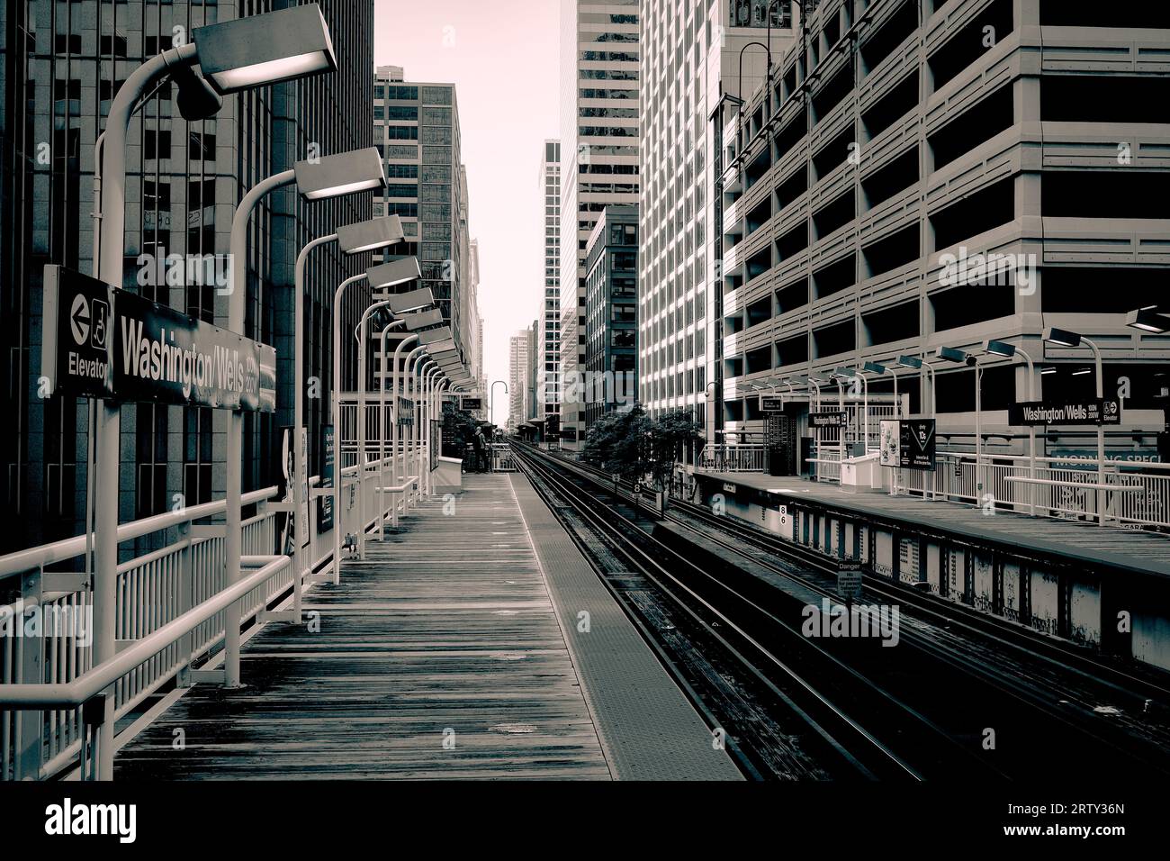 Chicago commute Stock Photo