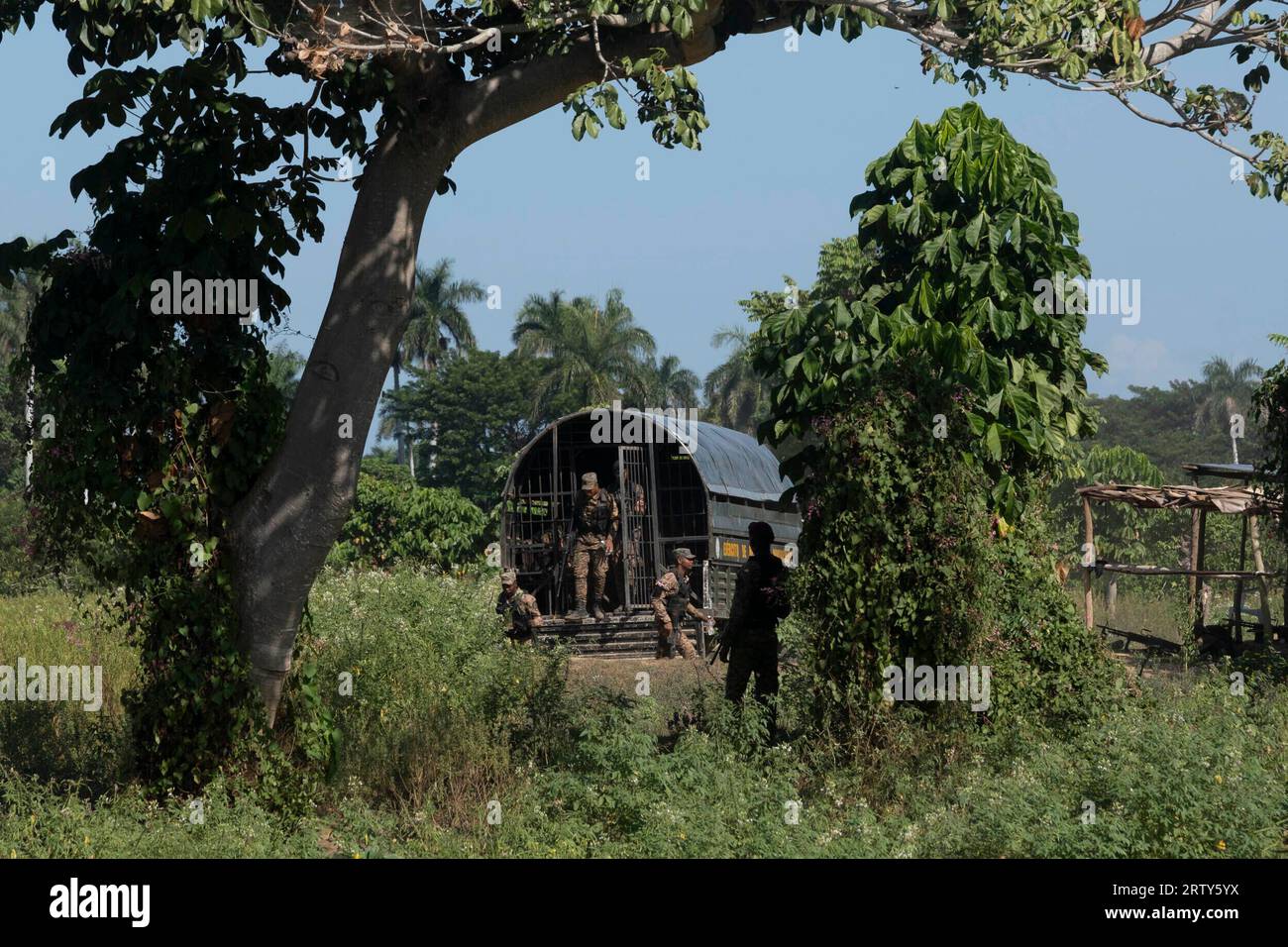 Dominican Republic Soldiers Patrol On The Bank Of The Massacre River A Natural Border With 8408