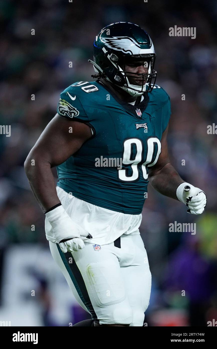 Philadelphia Eagles' Jordan Davis plays during an NFL football game,  Thursday, Sept. 14, 2023, in Philadelphia. (AP Photo/Matt Slocum Stock  Photo - Alamy