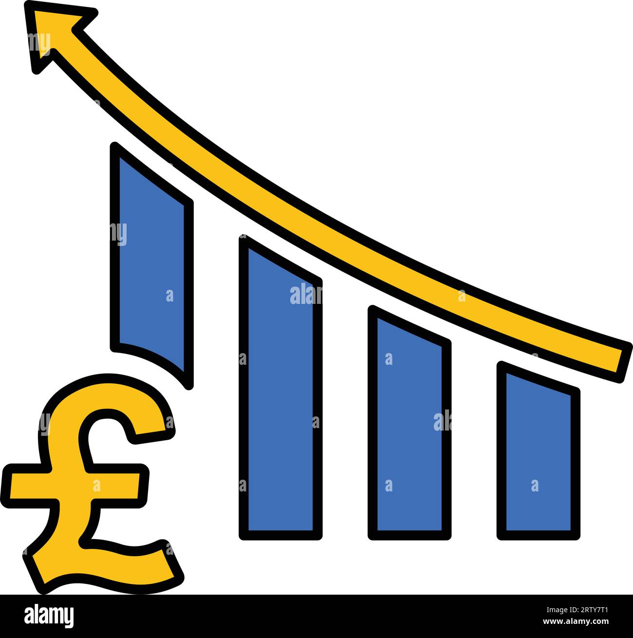 Euro Data Graphics icon. Simple vector illustration for web, print files, graphic or commercial purposes. Stock Vector