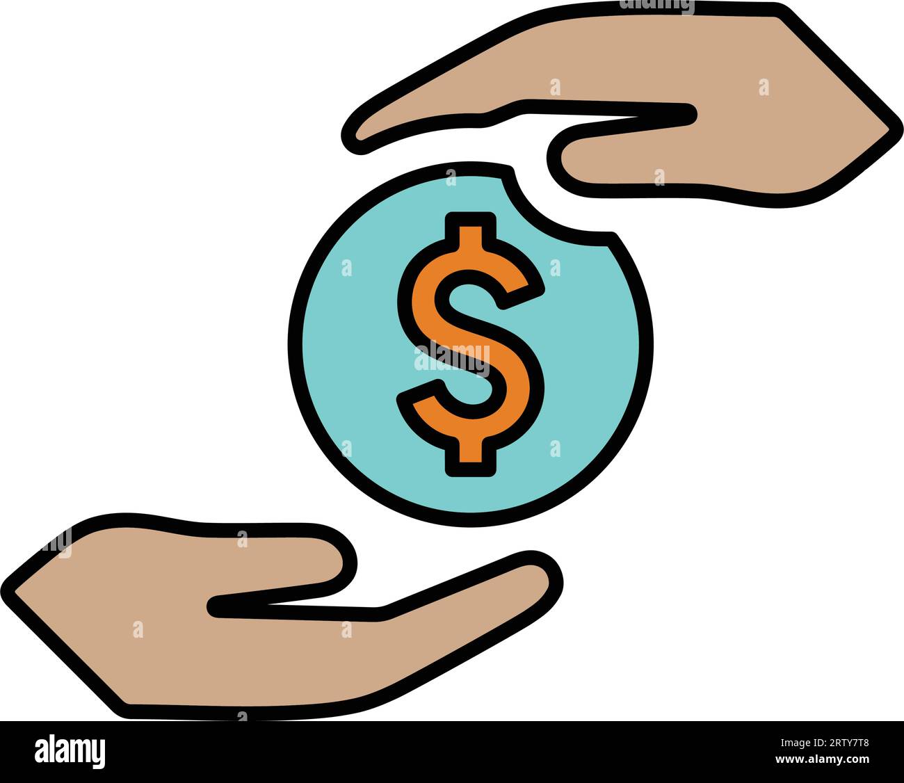 Money Help icon - Perfect use for printed files and presentations, designing and developing websites, promotional materials, illustrations or any type Stock Vector