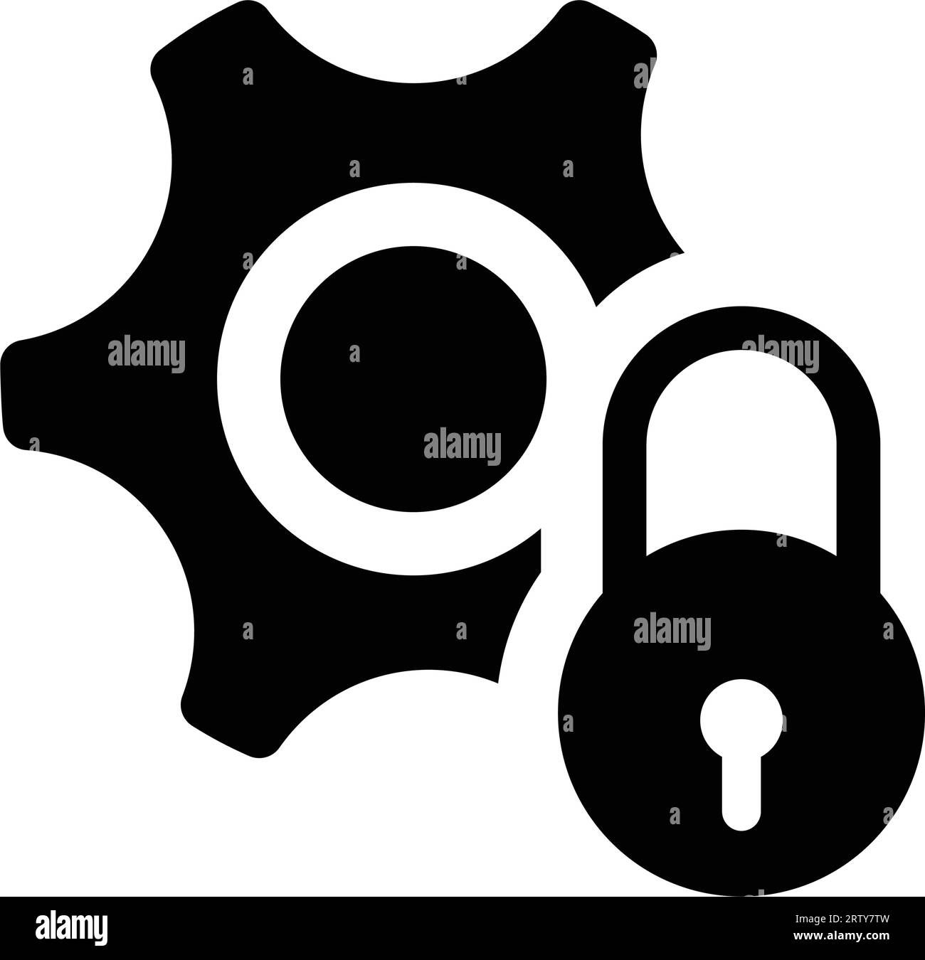 Lock Service icon. Simple vector illustration for web, print files, graphic or commercial purposes. Stock Vector