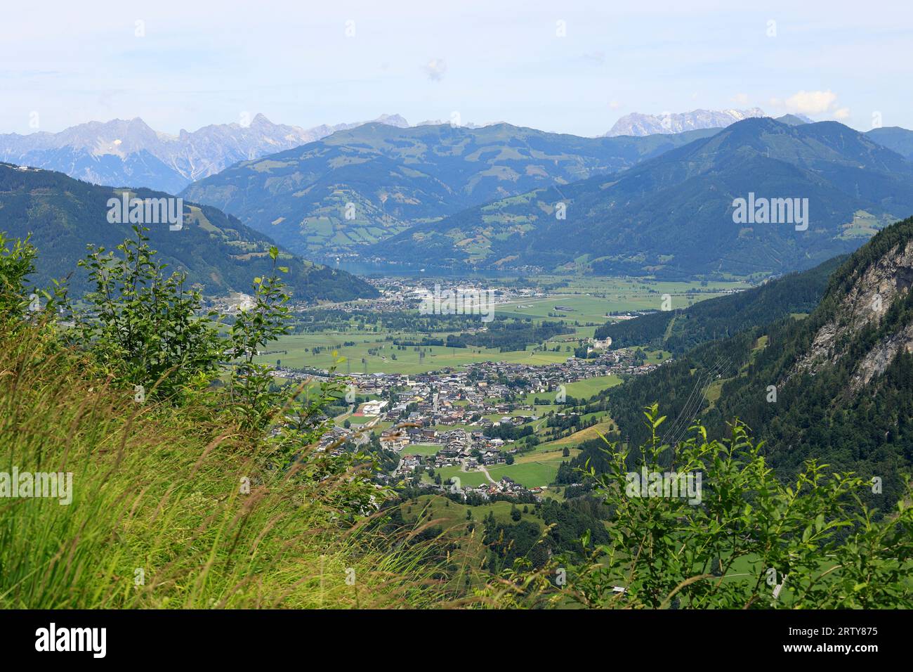 View of the town of Kaprun in the Salzburger Land in Austria Stock Photo