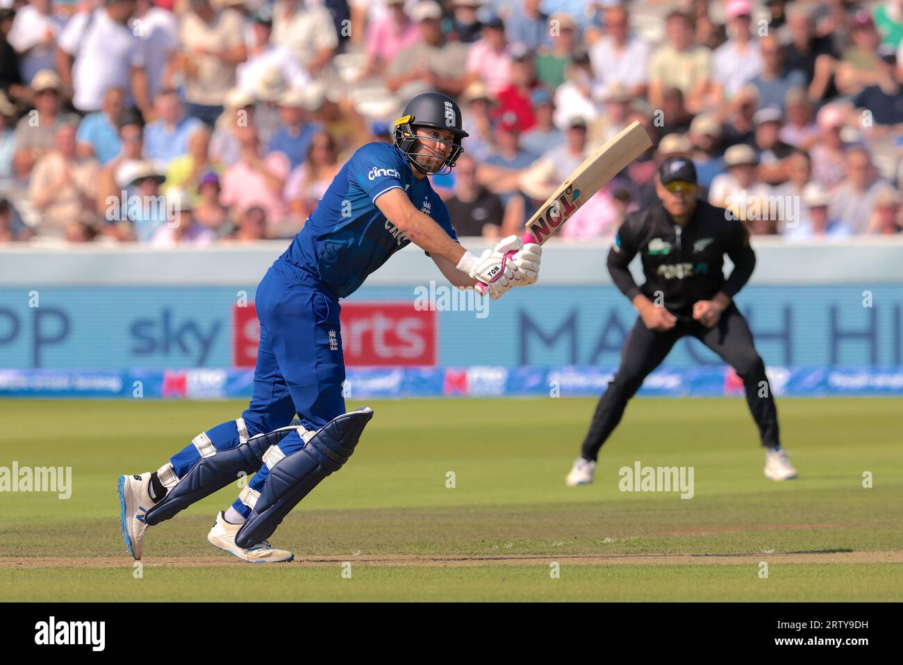 London, UK. 15th Sep, 2023. England's Dawid Malan batting as England take on New Zealand in the 4th Metro Bank One Day International at Lords Credit: David Rowe/Alamy Live News Stock Photo