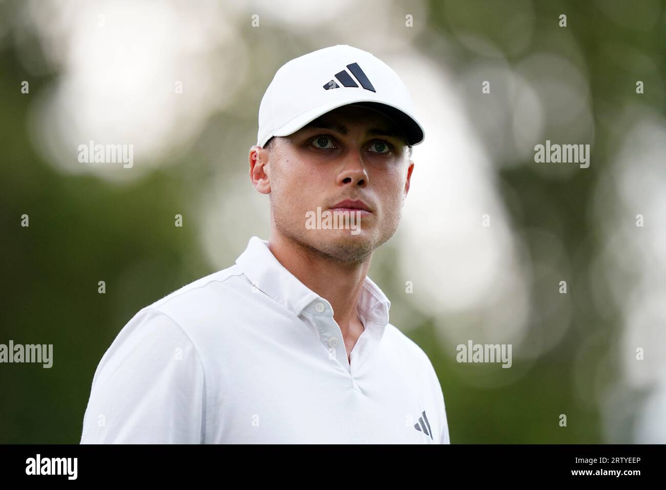 Ludvig Åberg on the 2nd during day two of the 2023 BMW PGA Championship