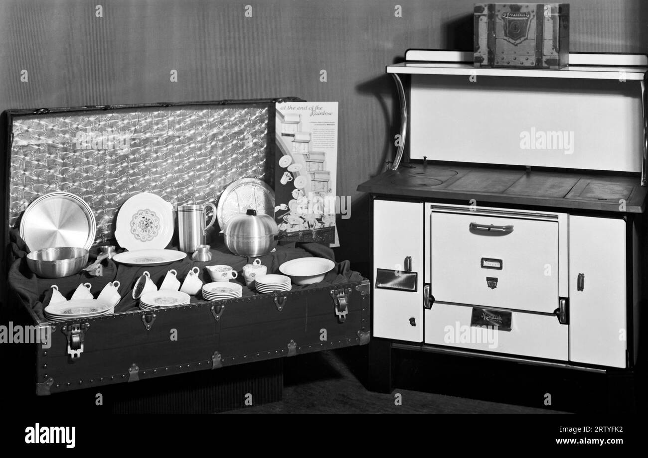 Beaver Dam, Wisconsin c. 1936. A Monarch stove and the Monarch Treasure