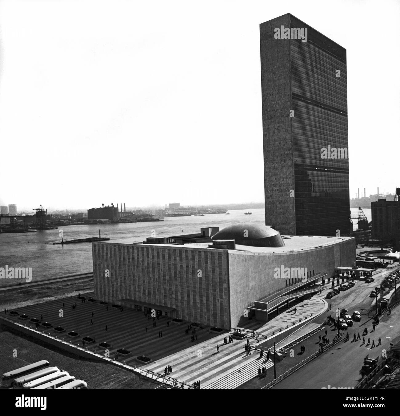 New York, New York c. 1952 The new permanent headquarters of the United ...
