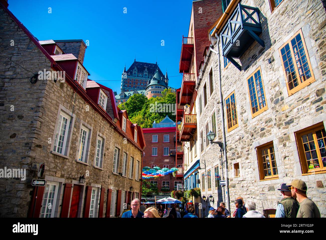 canadá Quebec 15-09-2023 Centro histórico de Quebec El barrio del Viejo Quebe Stock Photo