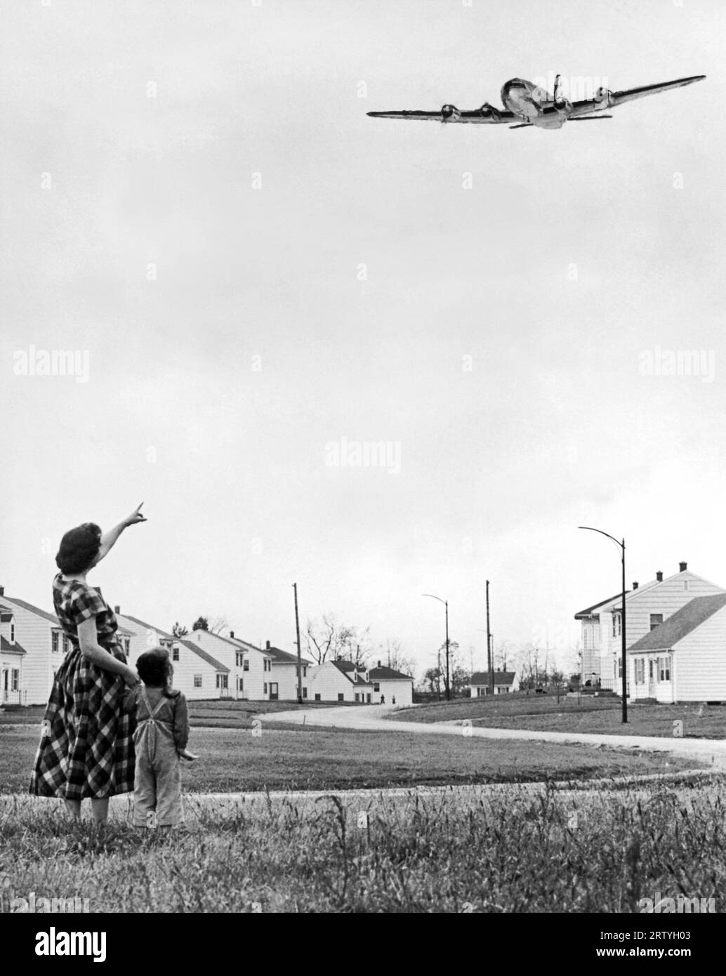 Ottawa, Ontario, Canada:  1949.  RCAF postwar married airmen housing at the Rockcliffe Air Force Base in Canada. Stock Photo