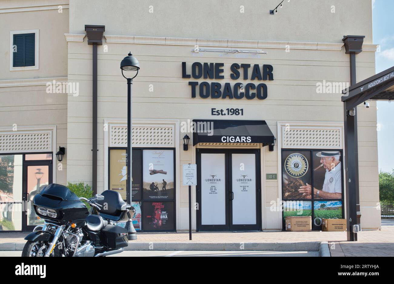 Houston, Texas USA 07302023 Lone Star Tobacco storefront exterior in