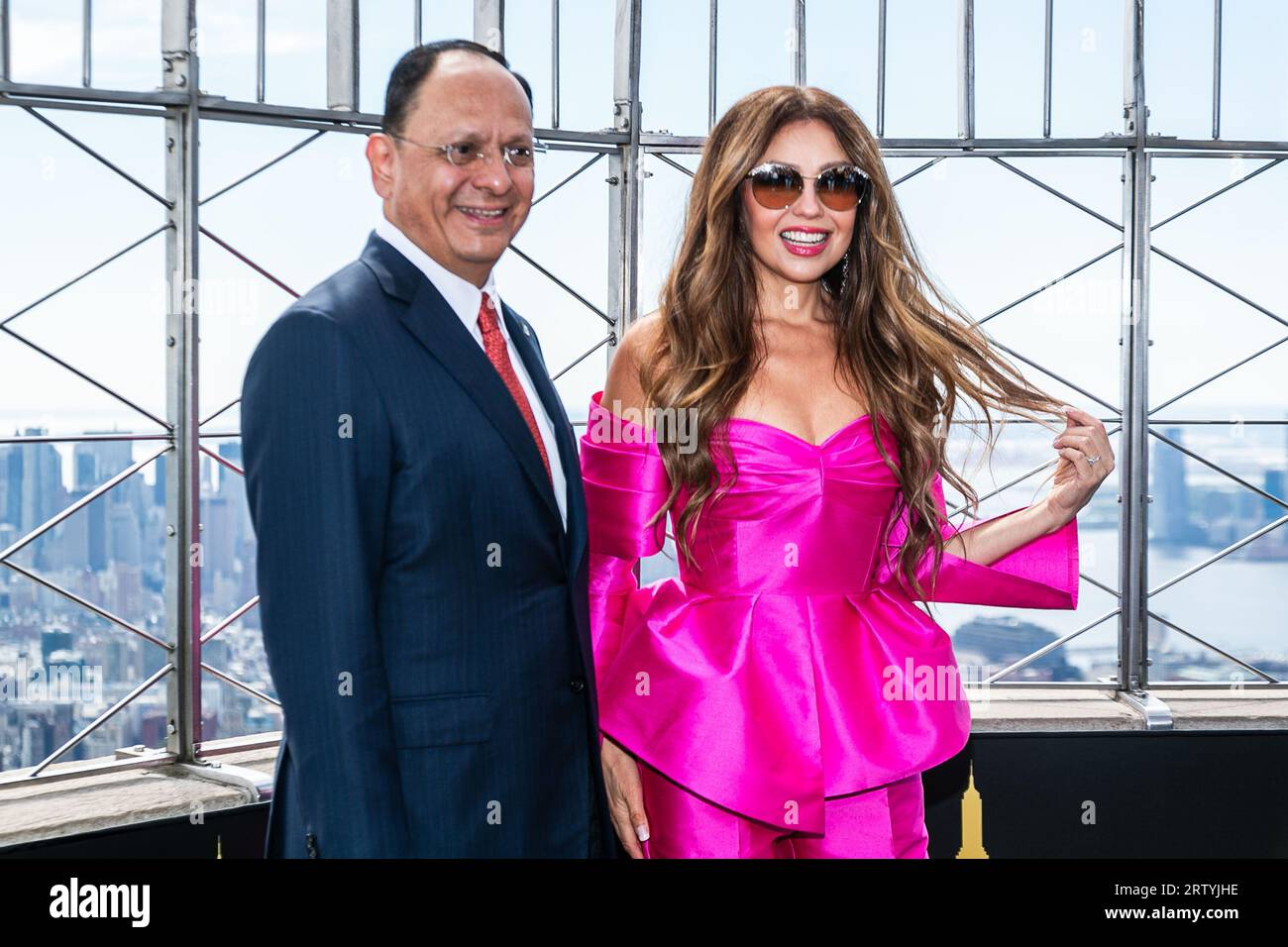 New York, NY, USA. 15th Sep, 2023. Jorge Islas Lopez, Thalia at