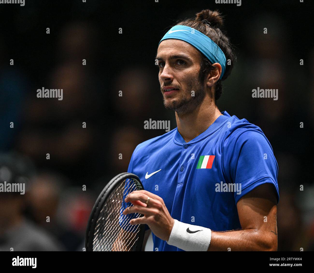 Lorenzo Musetti during the Davis Cup finals match between Italy and Canada at Unipol Arena in Bologna, Italia Tennis (Cristiano Mazzi/SPP) Credit SPP Sport Press Photo