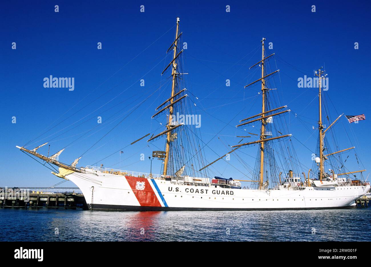 USCG Eagle, Fort Trumbull State Park, Connecticut Stock Photo