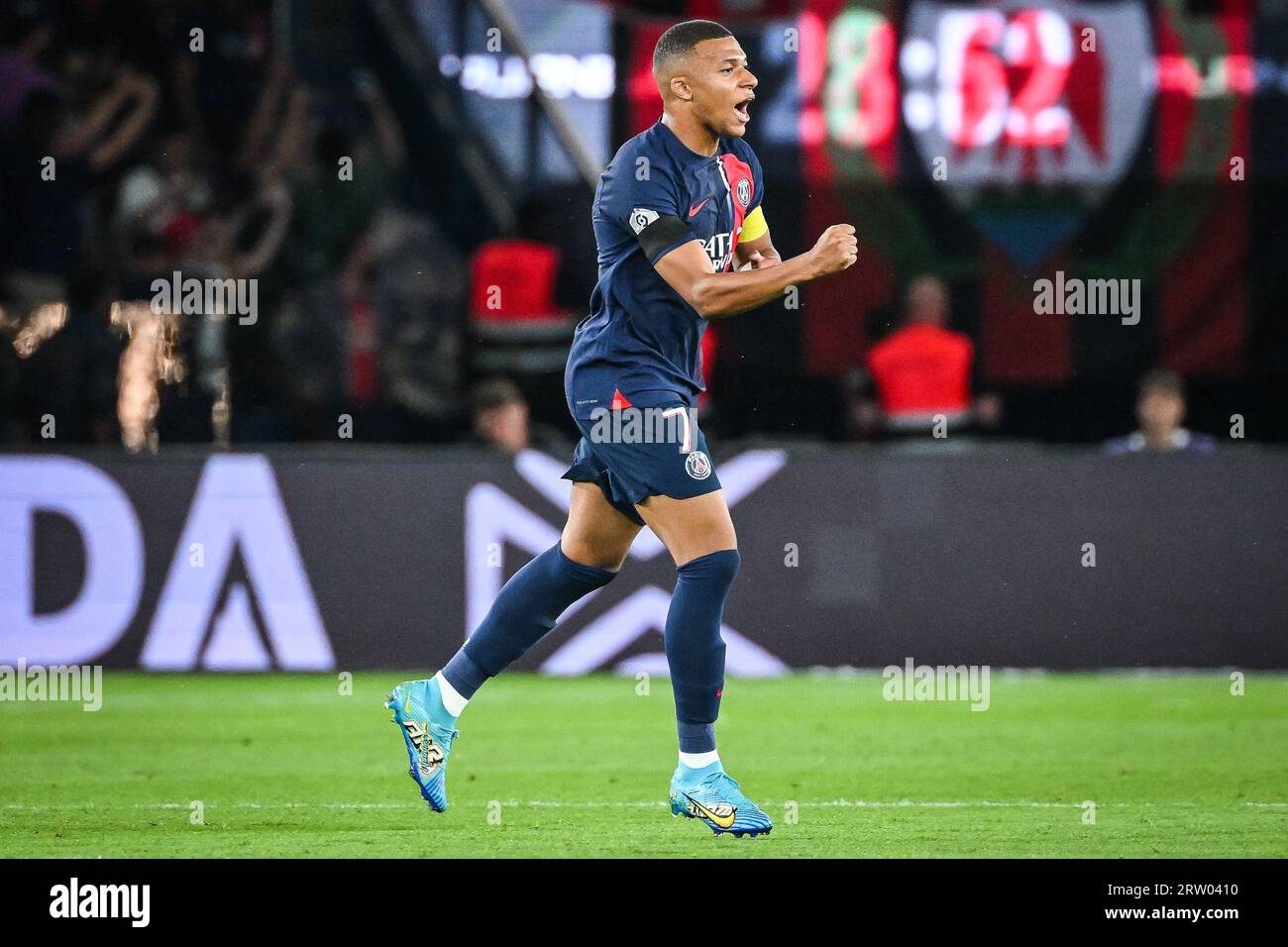 paris-france-15th-sep-2023-kylian-mbappe-of-psg-celebrates-his-goal
