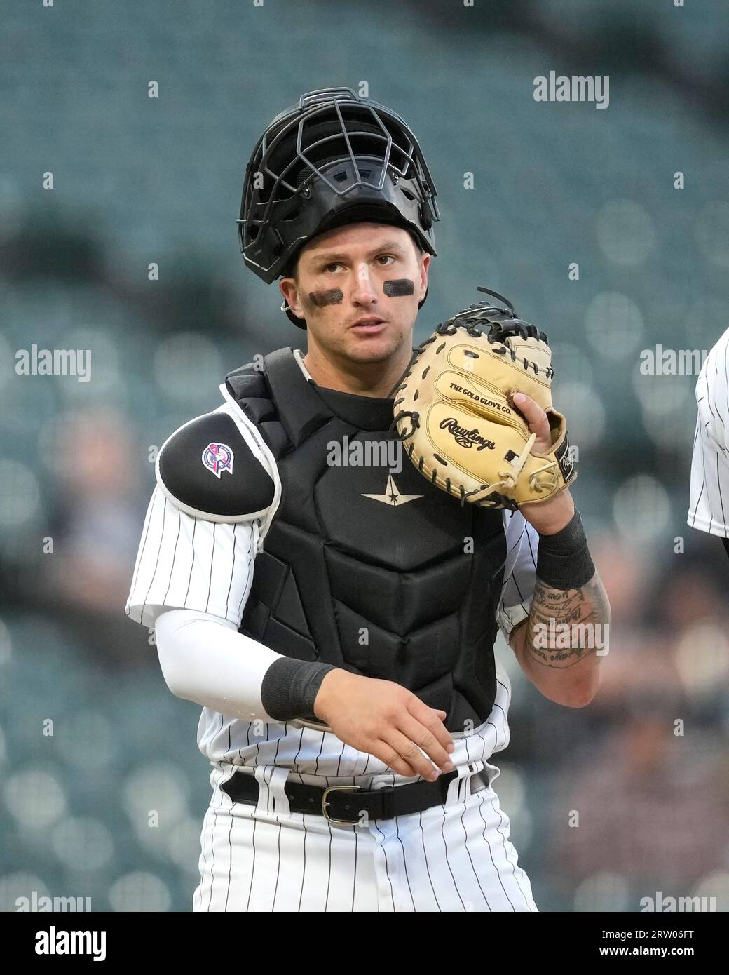 Chicago White Sox catcher Korey Lee returns to home plate after a