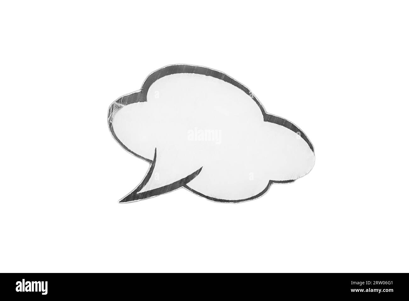 Cloud in the form of a thought blank white area for text and design empty background isolated. Stock Photo