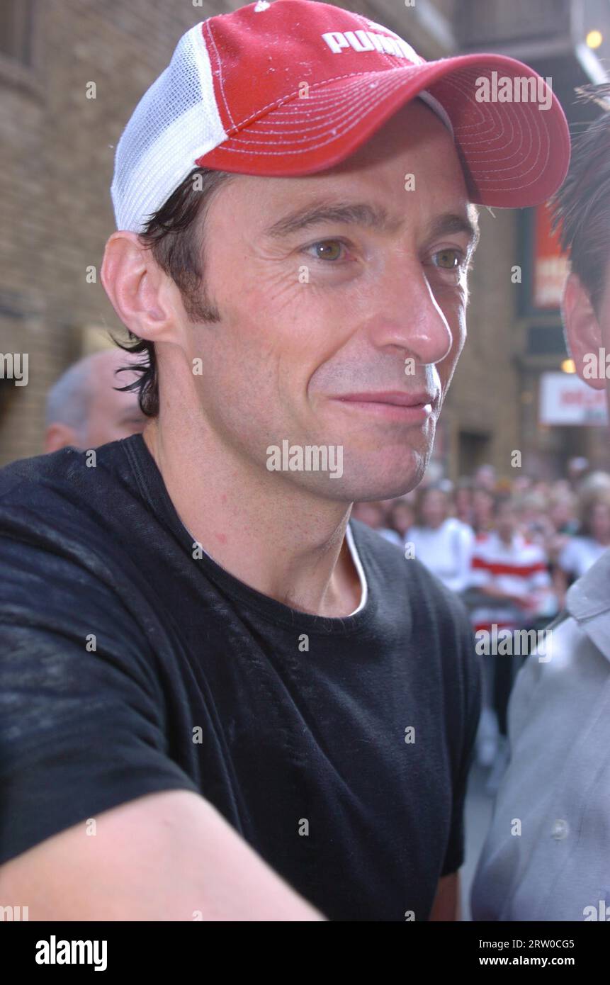 06/27/2004 Actor Hugh Jackman Leaving the Imperial Theater where he has ...