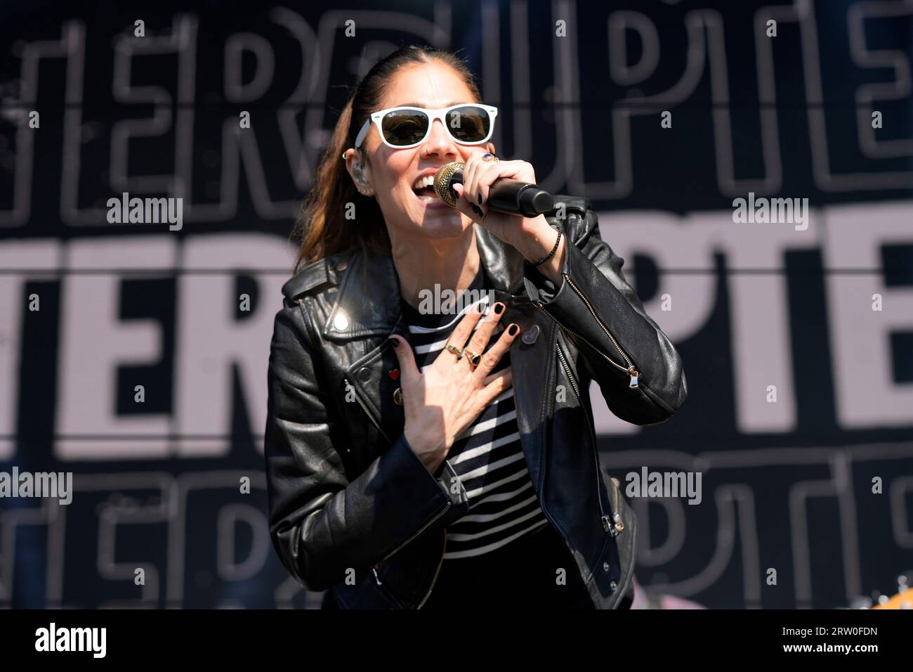 Aimee Allen of the band The Interrupters performs on Day 1 of Riot Fest