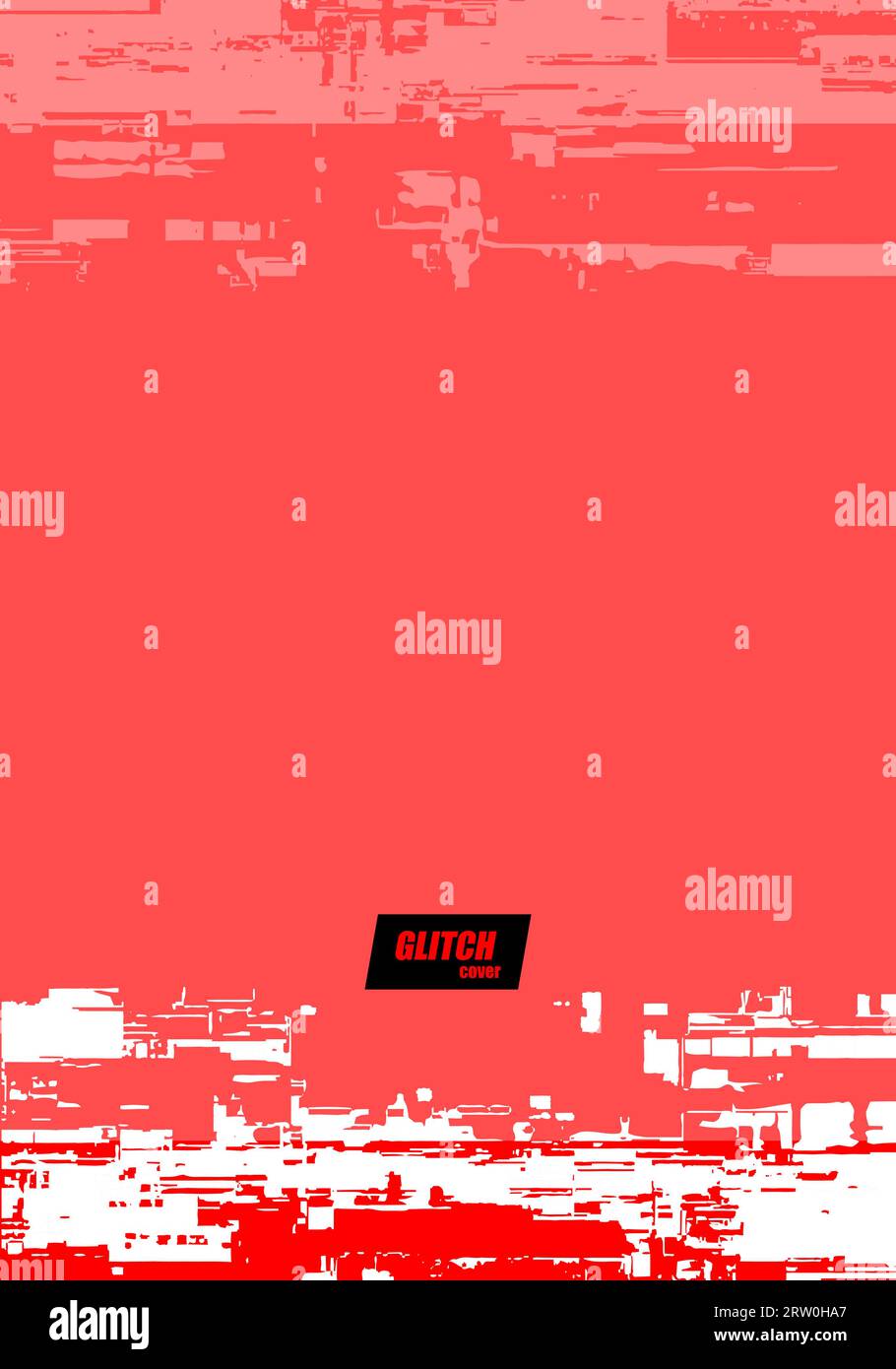 Abstract digital glitch cover. Vector illustration Stock Vector