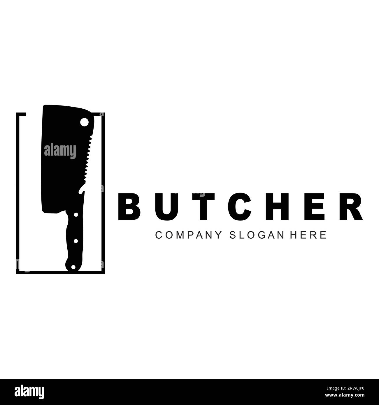 Butcher logo design, Knife Cutting Tool Vector Template, Product Brand
