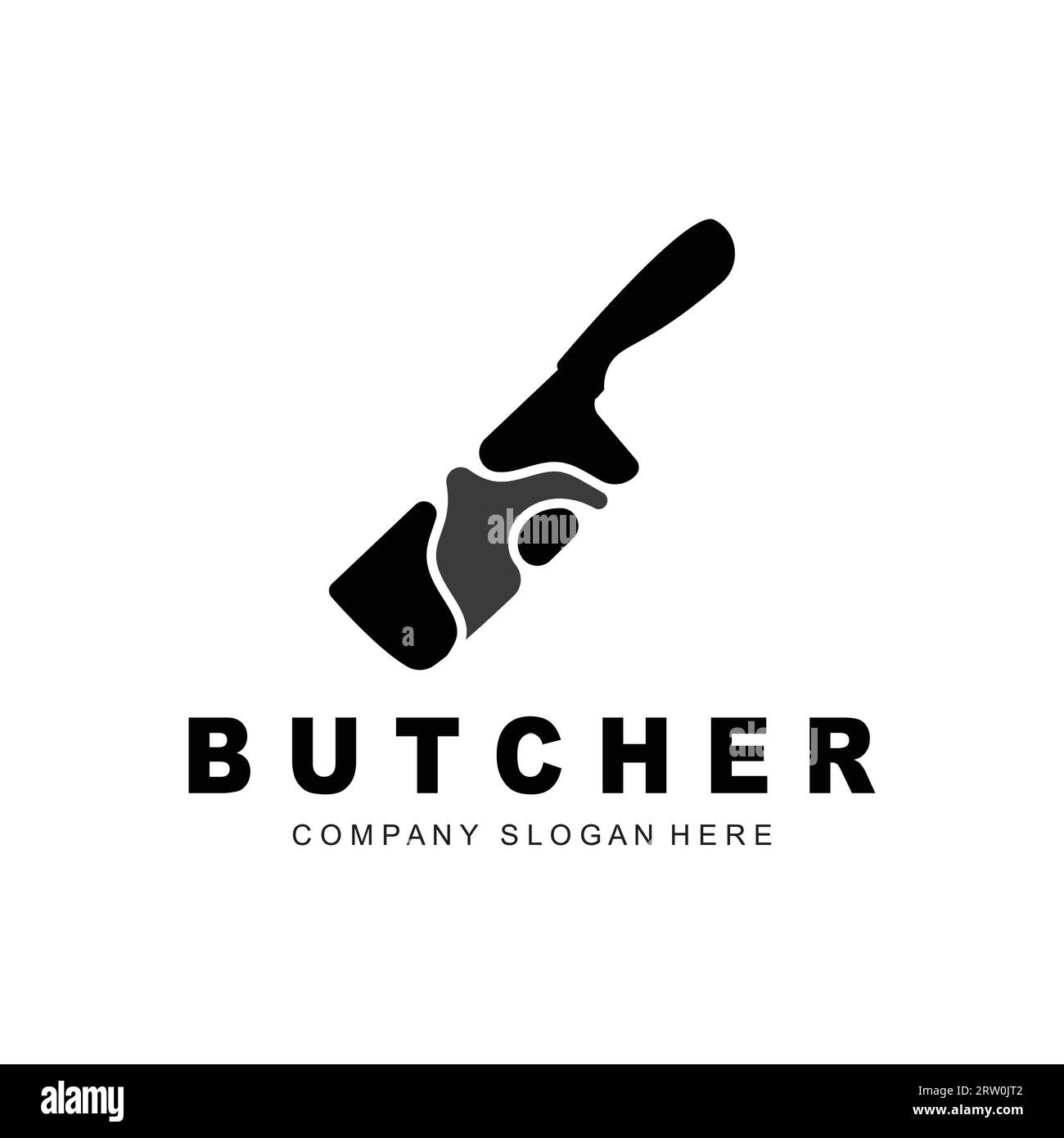 Butcher logo design, Knife Cutting Tool Vector Template, Product Brand
