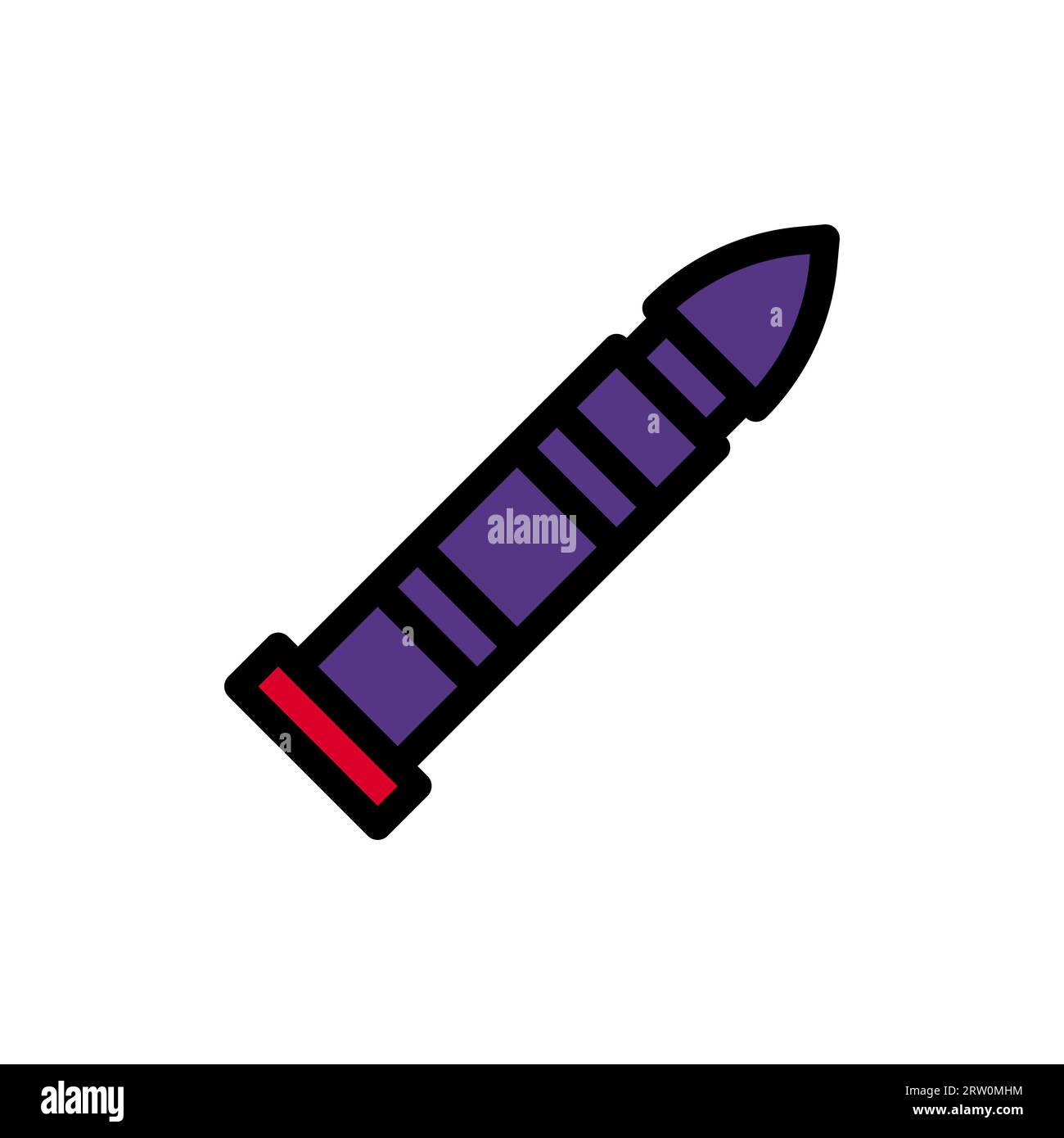 Bullet icon colored outline red purple colour military vector army