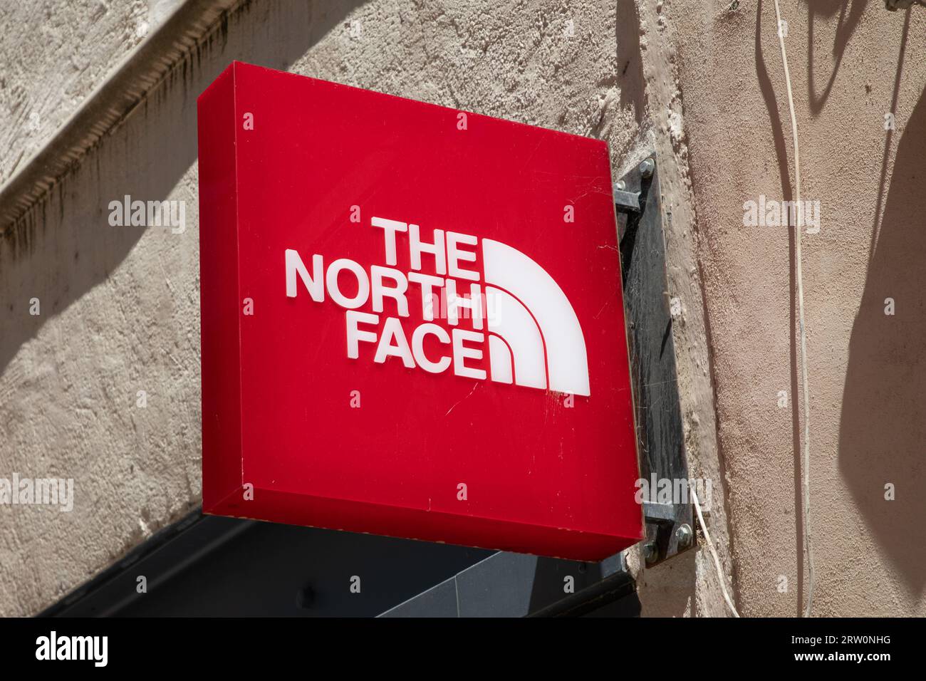 paris , France - 09 12 2023 : the north face logo brand shop and text sign  store facade storefront of fashion clothes boutique Stock Photo - Alamy