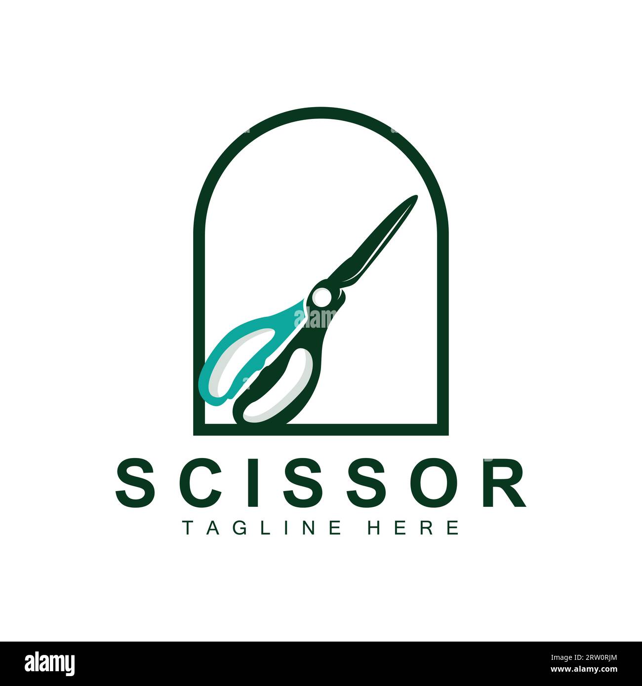 Scissors Logo Design, Shaver Vector, Scissors