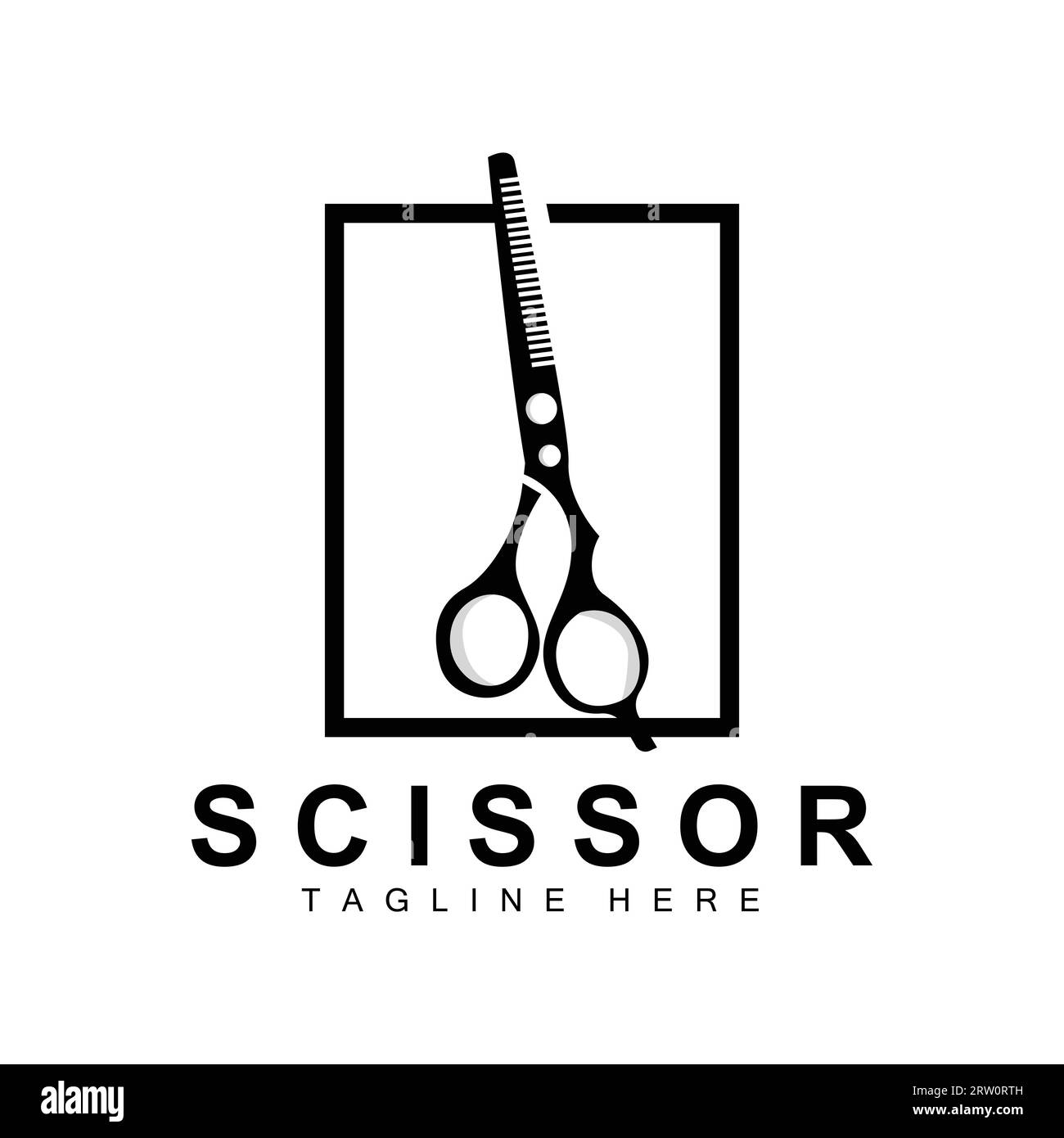 Scissors Logo Design, Shaver Vector, Scissors