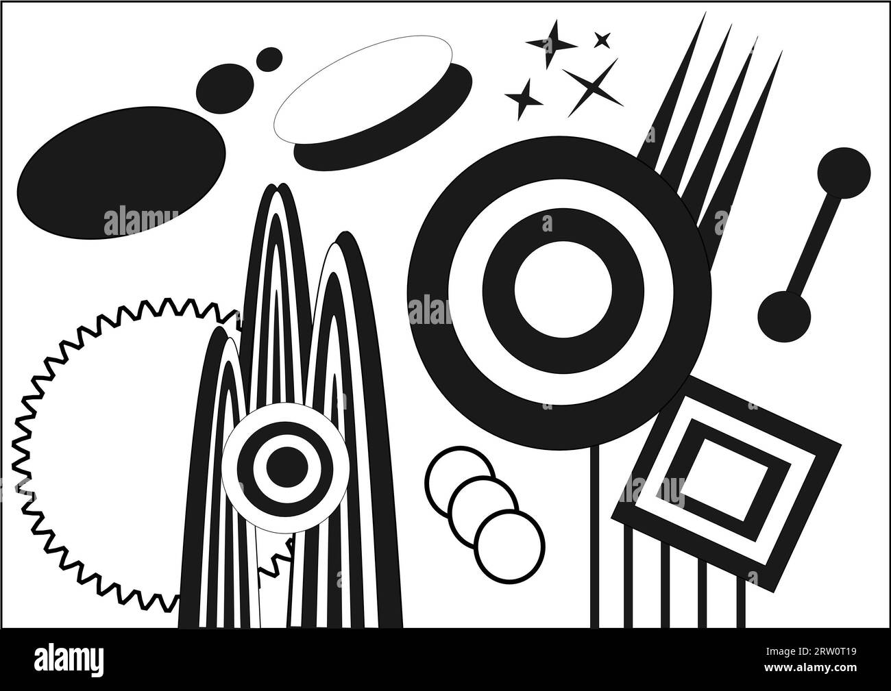 Black and white collage, illustration Stock Photo - Alamy
