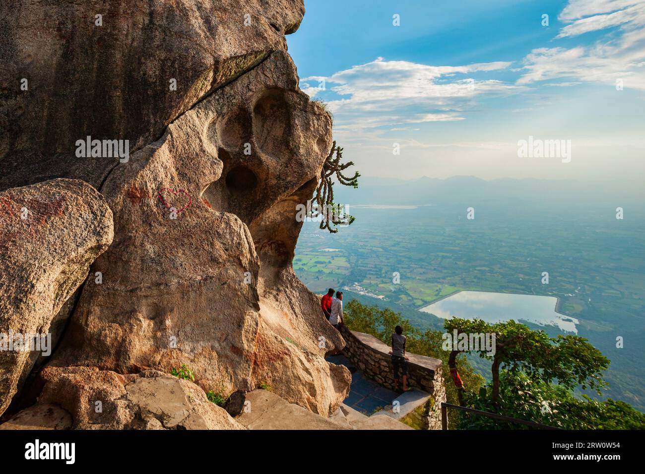 Honeymoon sunset point aerial panoramic view, Mount Abu. Mount Abu is a