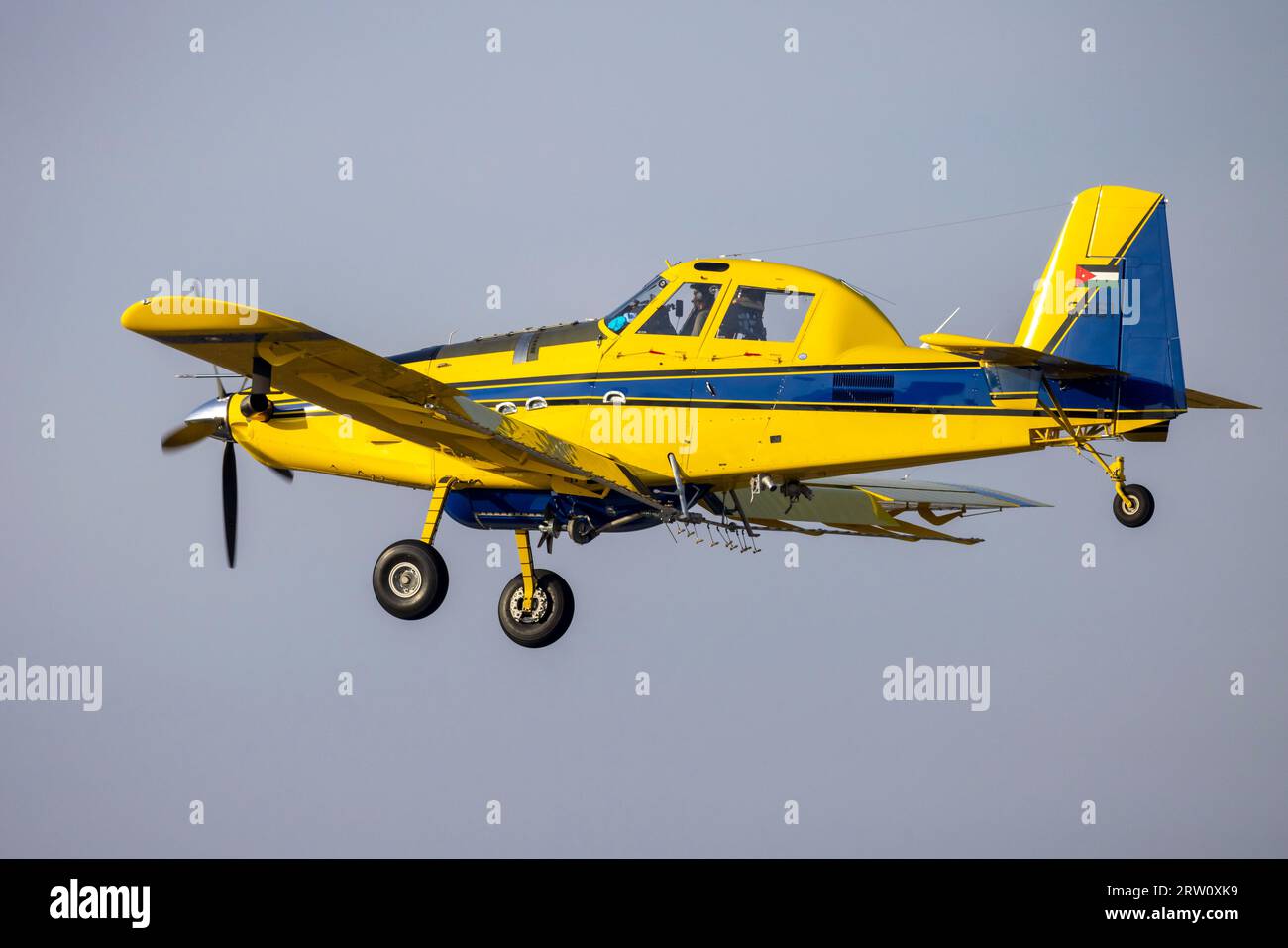 Jordanian Air Force Air Tractor AT-802F Fire Boss (Reg: 2561) on delivery flight. Stock Photo