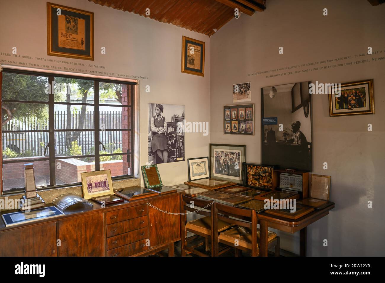 Mandela House, former home of Nelson Mandela, now a museum, interior
