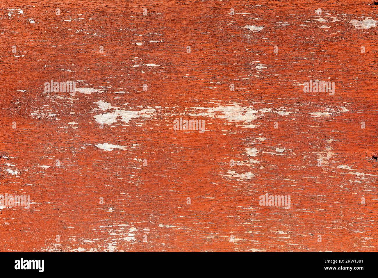 Peeling paint from a wooden wall Stock Photo