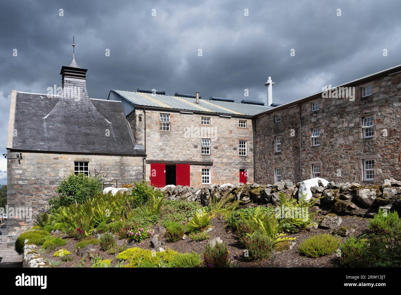 The Glenmorangie whisky distillery near Tain, Ross-shire, Northern Highlands, Scotland, Great Britain Stock Photo