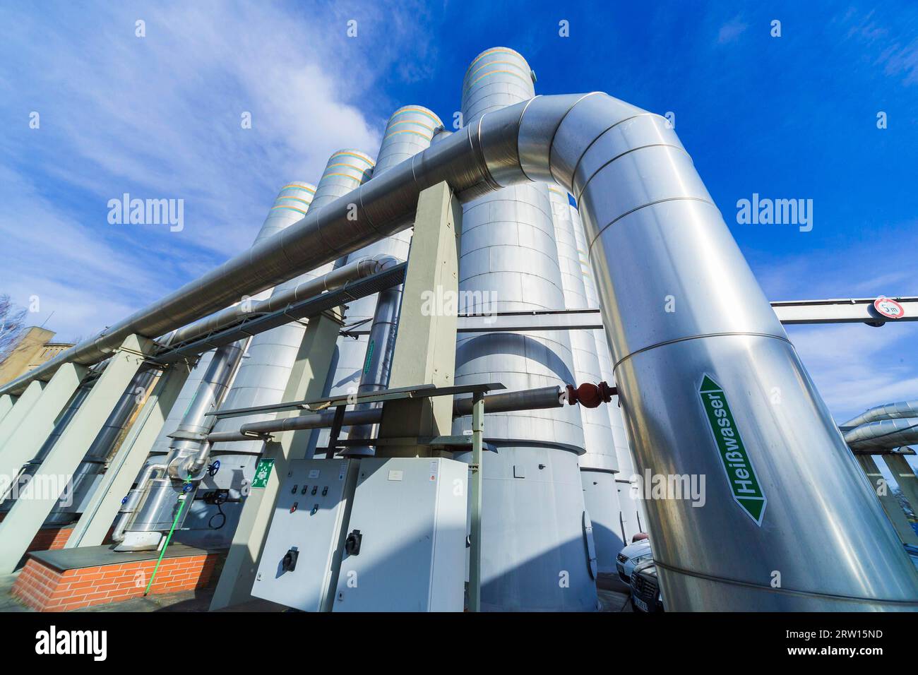 DREWAG district heating storage Stock Photo