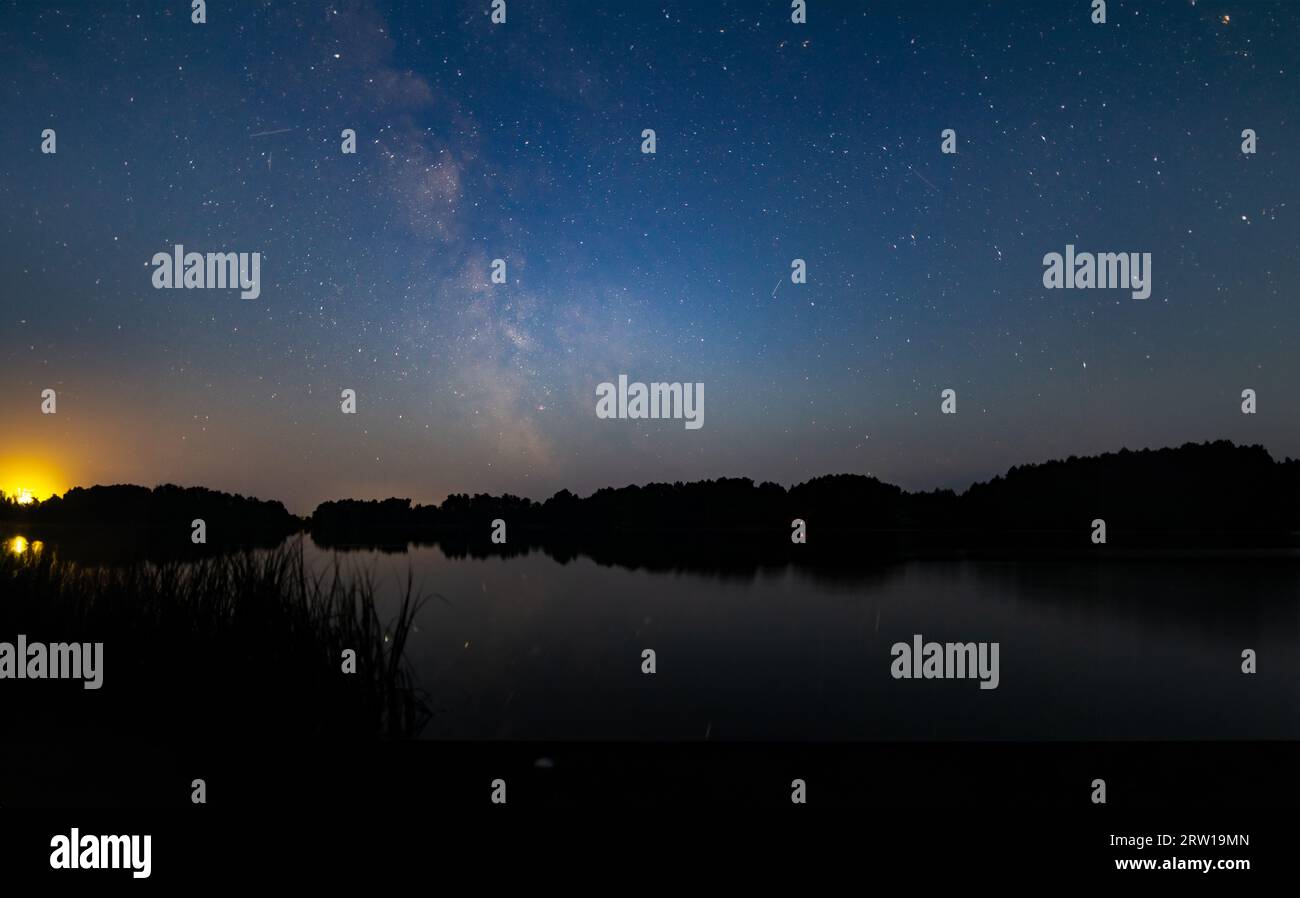 Night sky with shine sky nature background Stock Photo - Alamy