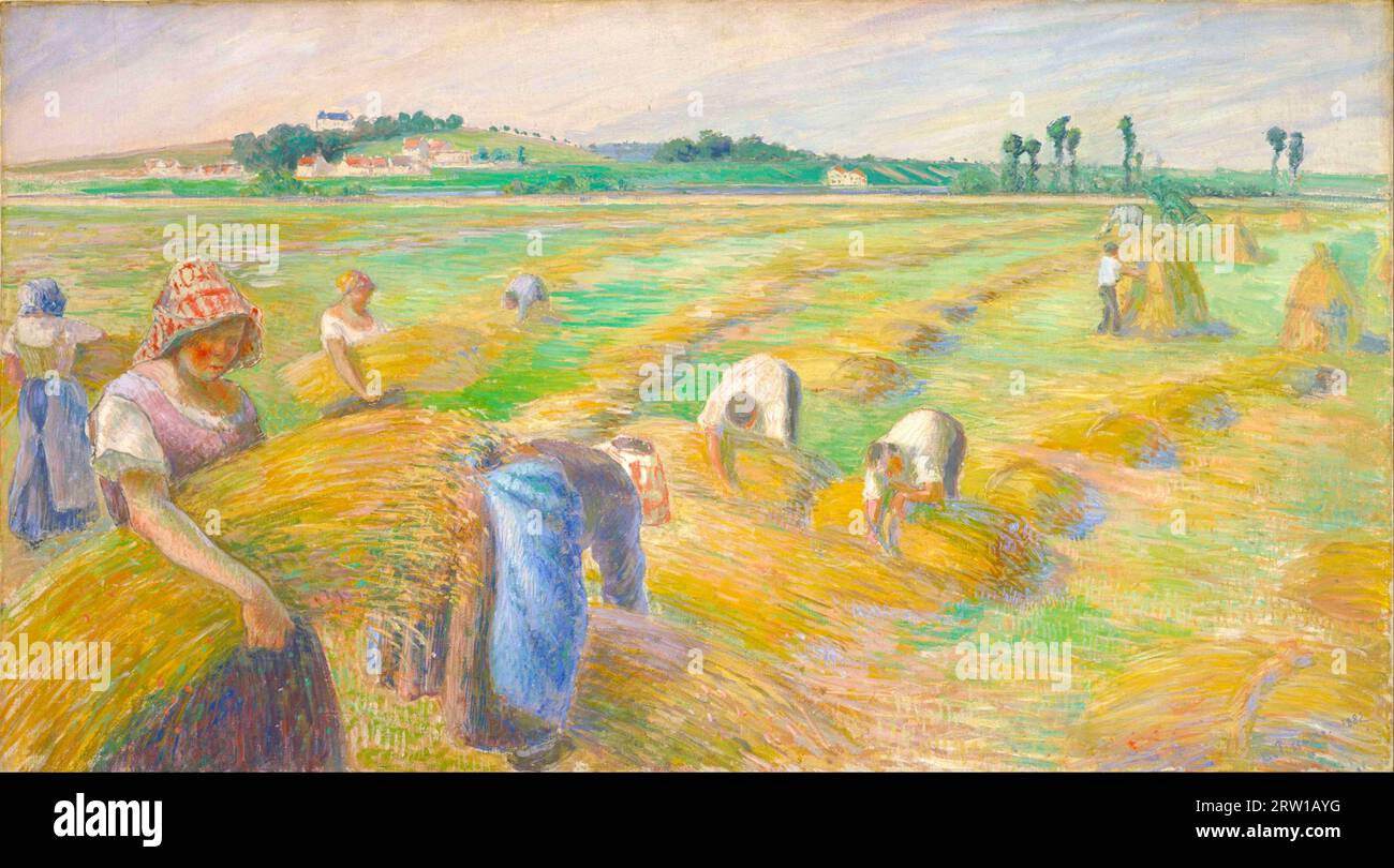 Camille Pissarro - The Harvest - 1882 Stock Photo