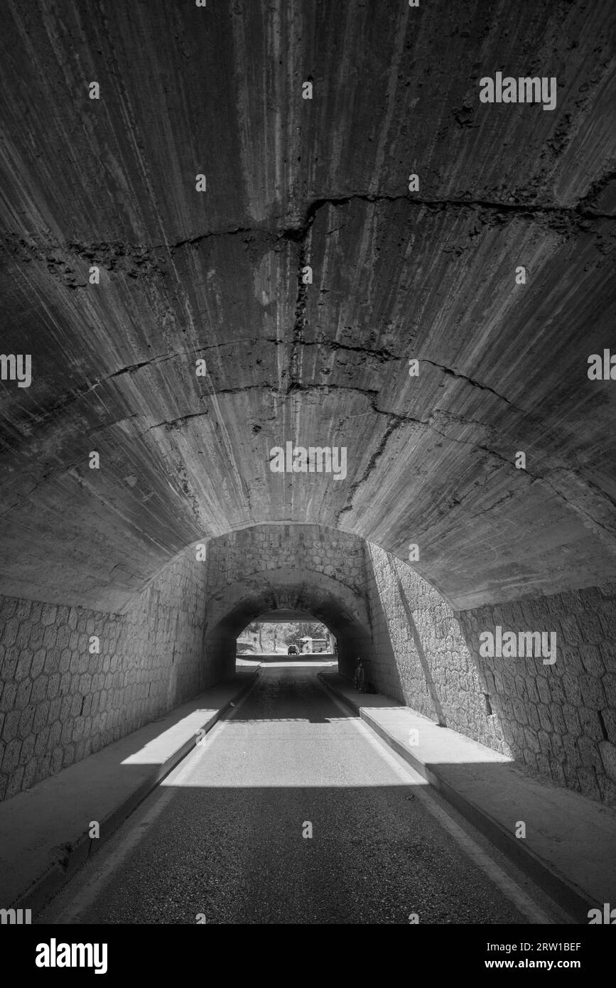 New highway bridge under construction Black and White Stock Photos