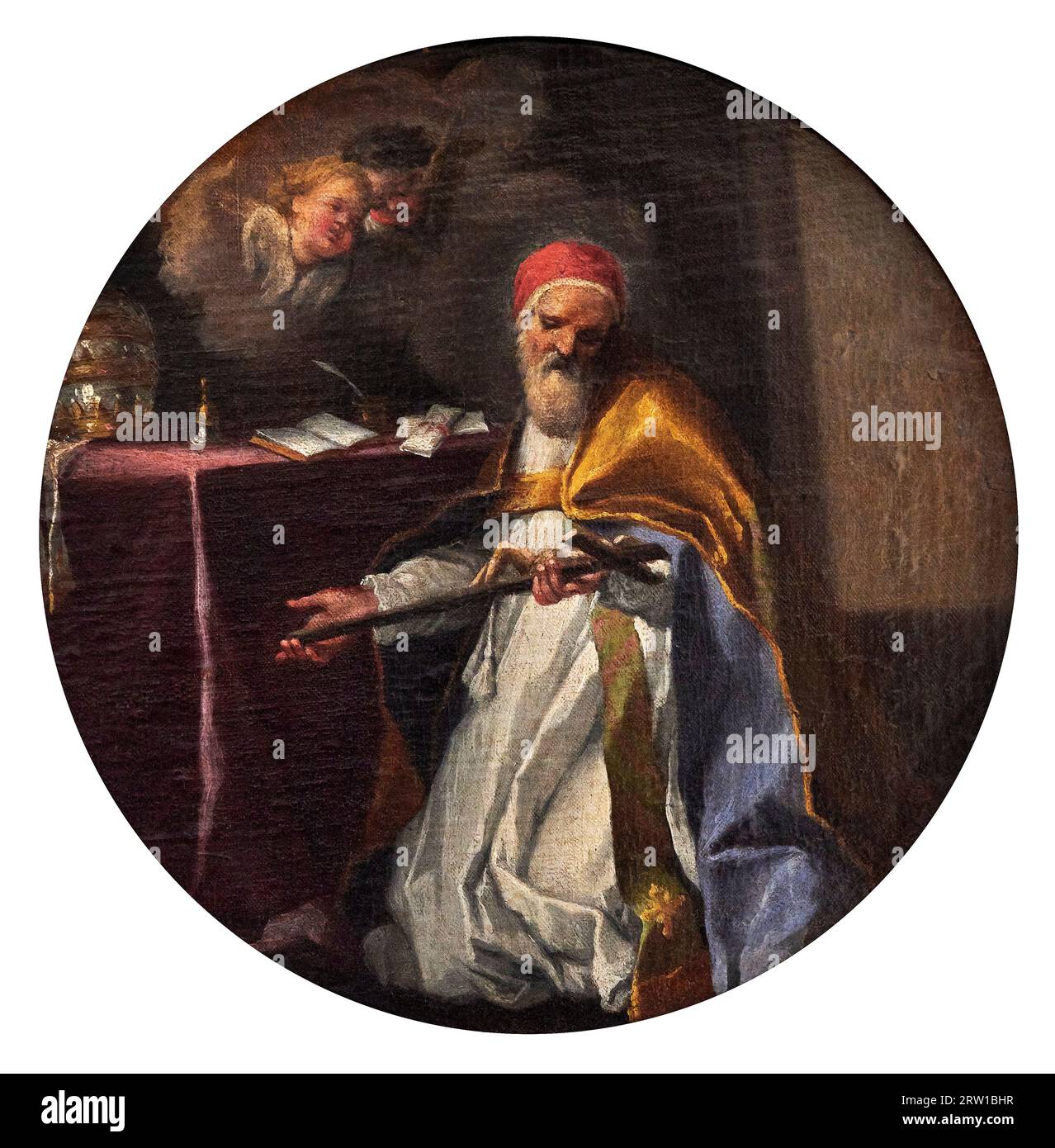 Papa Pio V  - olio su tela - Luigi Garzi  - 1712 - Grosseto, Museo Archeologico e d’ Arte della Maremma Stock Photo