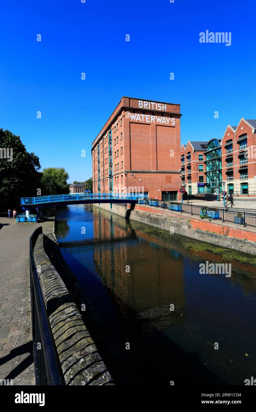 The Nottingham and Beeston Canal, Castle Wharf, Waterfront area of