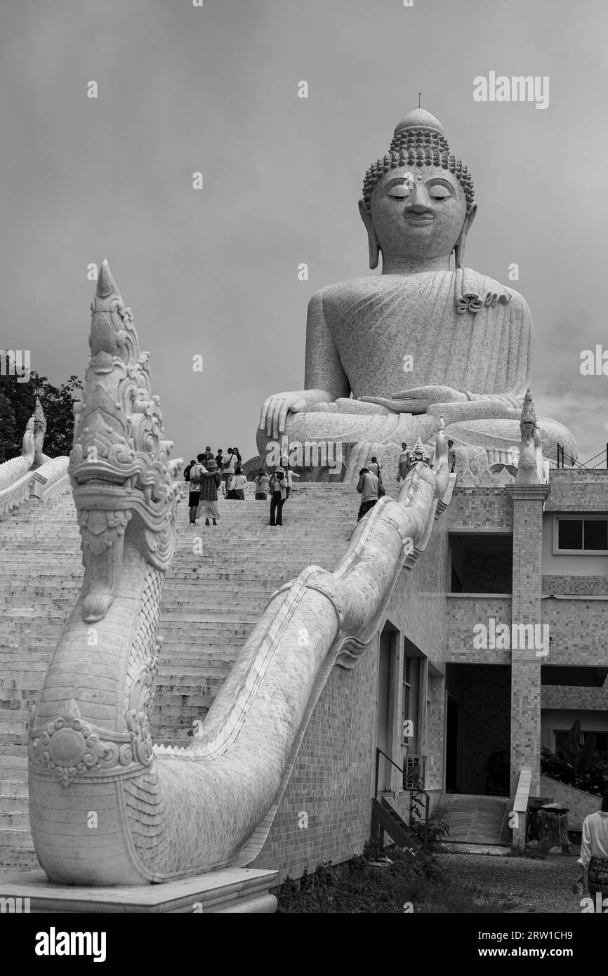 Big white buddha in phuket thailand stock photo alamy