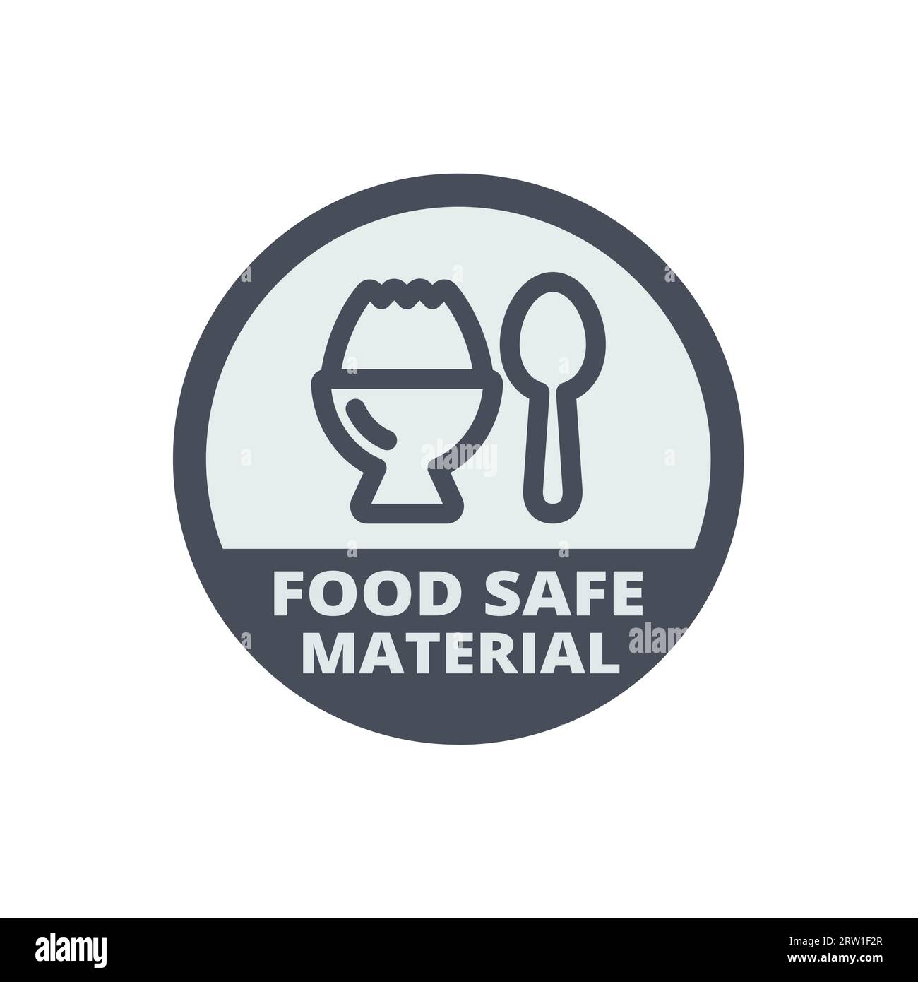 Food safe material label. Vector sticker for food safety Stock Vector