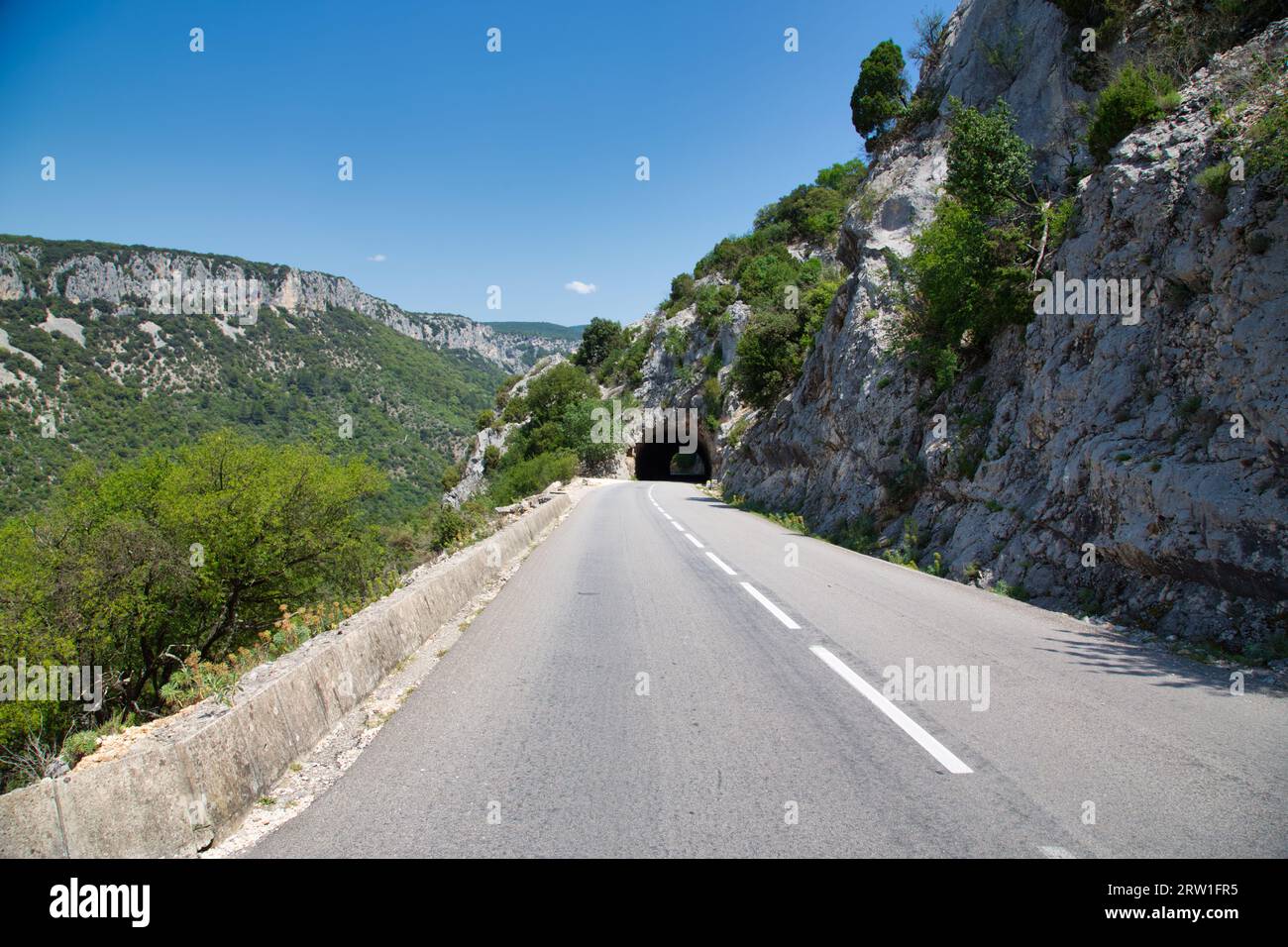 A tunnel on the D290 road through Gorges de l'Ardeche Stock Photo - Alamy