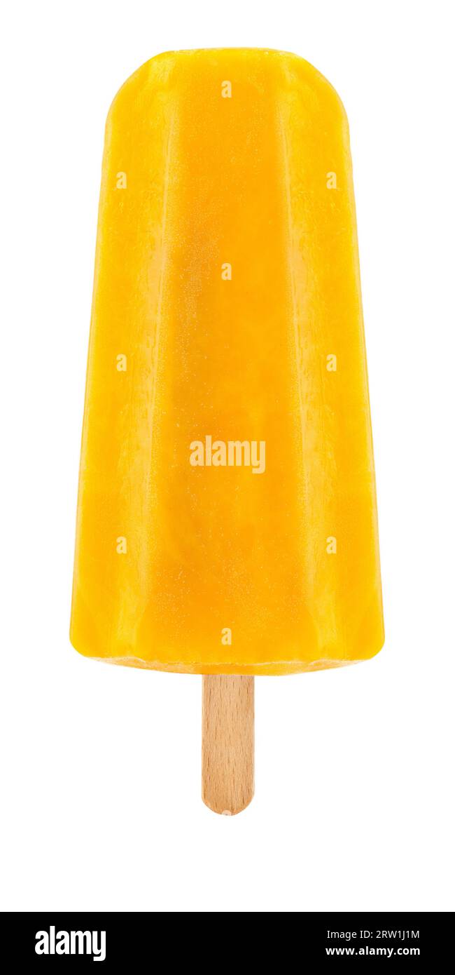 fruit ice cream mandarin isolated on white background Stock Photo